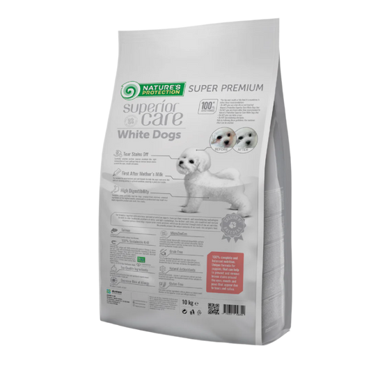 Nature's Protection White Dogs Starter - Laks - Små Piller - Til Hvalpe & Drægtige Tæver