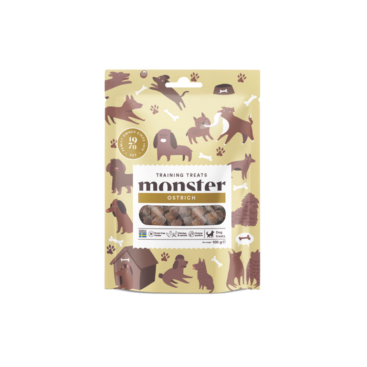 Monster Dog Treats Trainies Ostrich 100g