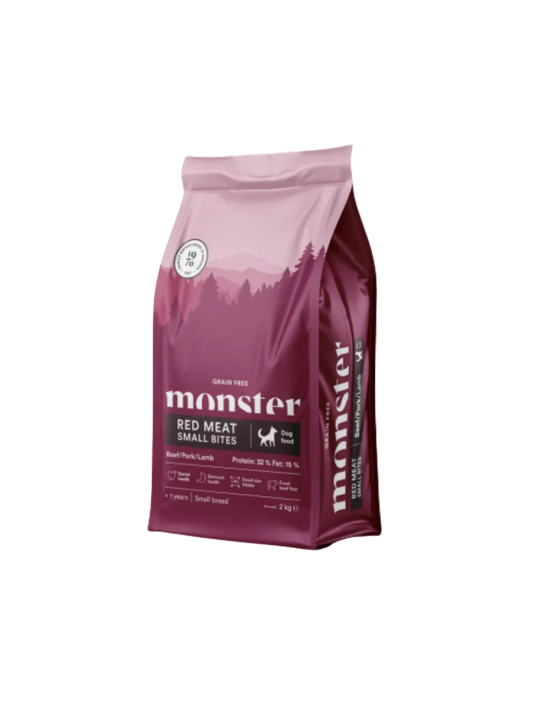 Monster Kornfri Voksen Red Meat Small Bites Oksekød, Svinekød & Lam