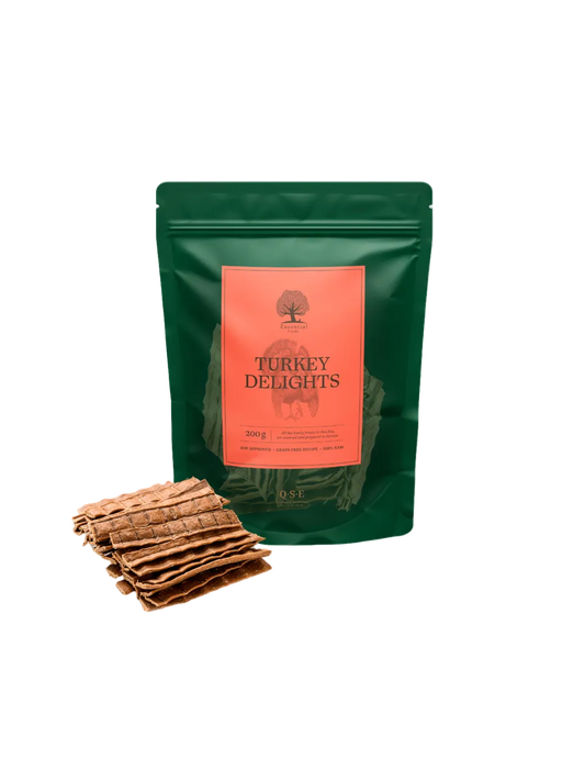 Essential Foods Finest Turkey Delights Hundegodbidder med Kalkun