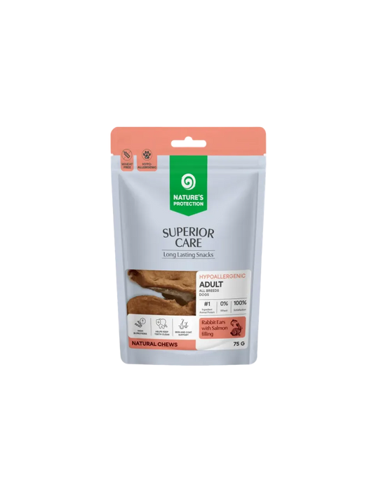 Nature’s Protection Kaninører med Laksefyld til Hunde – 75 g