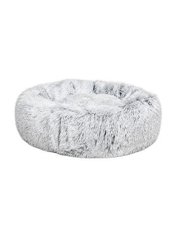 Luxuriöses Donut-Hundebett mit Reißverschluss und abnehmbarem Bezug von CBK in Frozen White 
