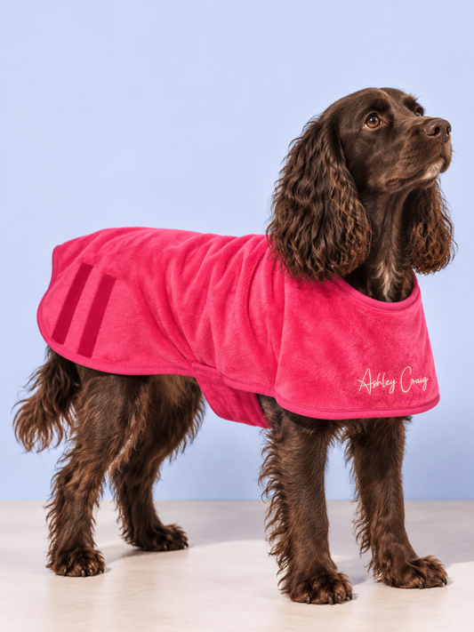 Ashley Craig Mikrofiber Tørredækken til Hunde – Pink