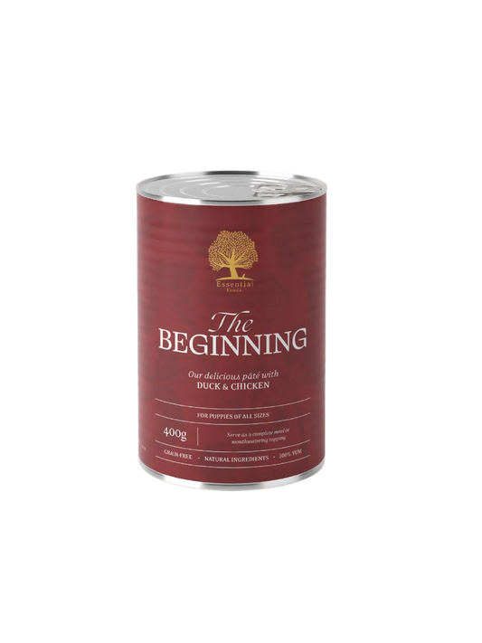 Essential Foods The Beginning Paté Vådfoder med And & Kylling til Hvalpe – 400 g