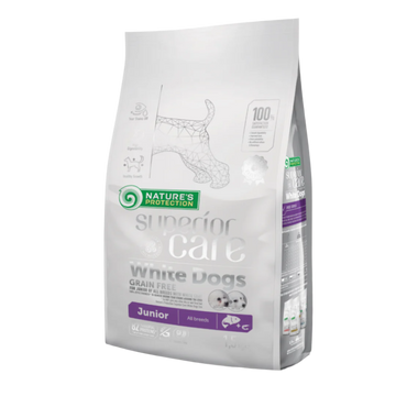 Nature's Protection White Dogs Junior All Breed, LACHS – Kleine Kroketten