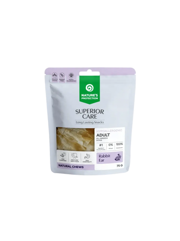 Nature’s Protection 100% Naturlige Kaninører til Hunde – 75 g