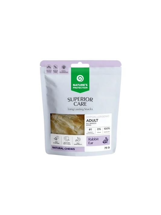 Nature’s Protection 100% Naturlige Kaninører til Hunde – 75 g