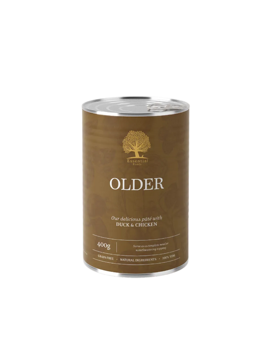 Essential Foods Older Paté Vådfoder med And & Kylling til Seniorhunde – 400 g