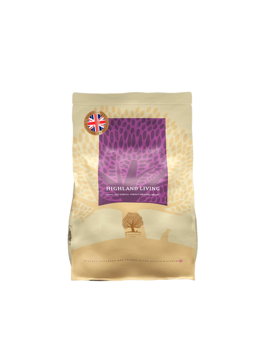 Essential Heritage Highland Living Kornfrit Tørfoder med Kalkun, Fjervildt & Angus Oksekød til Små Hunde – 2,5 kg