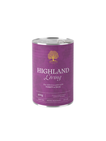 Essential Foods Highland Living Paté Vådfoder med And & Kalkun til Hunde – 400 g