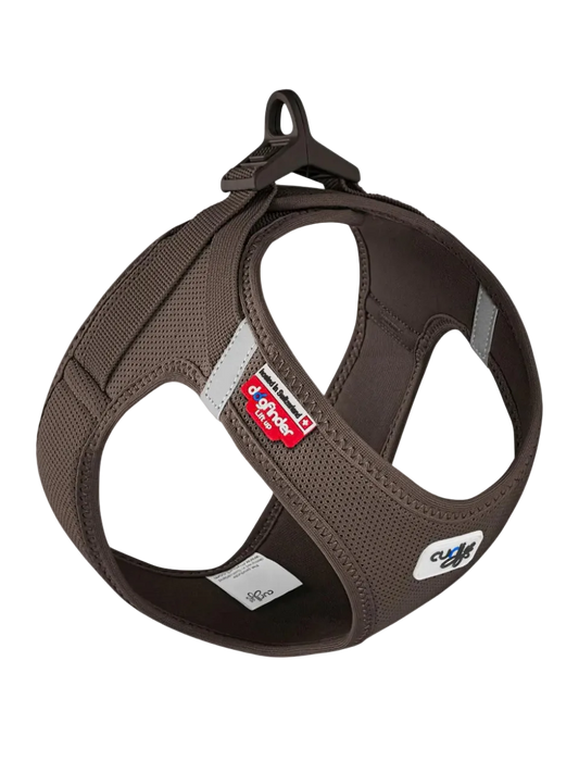 Curli Vest Sele Clasp Air-Mesh til Hunde – Brun