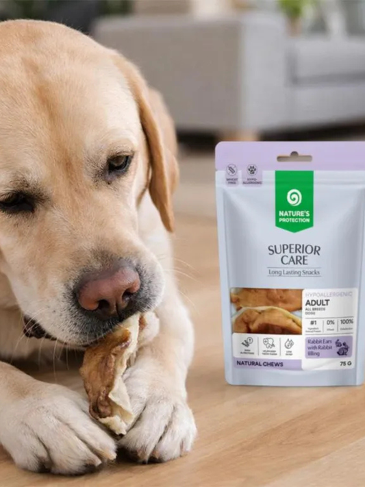 Nature’s Protection Kaninører med Kaninfyld til Hunde – 75 g