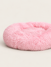 Luxuriöses Donut-Hundebett mit Reißverschluss und abnehmbarem Bezug von CBK in Rosa