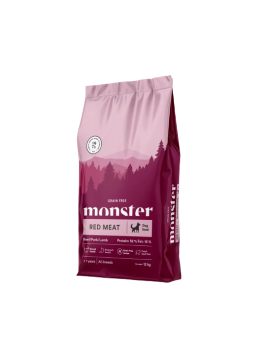 Monster Kornfri Voksen Red Meat Oksekød, Svinekød & Lam