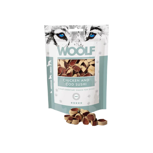Woolf Sushi Hundegodbidder med Kylling & Torsk