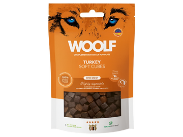 Woolf Soft Cubes Hundegodbidder med Kalkun