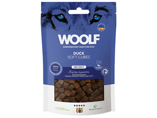 Woolf Soft Cubes Hundegodbidder med And