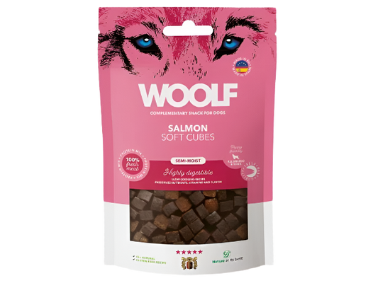 Woolf Soft Cubes Hundegodbidder med Laks