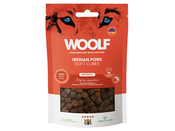 Woolf Soft Cubes Hundegodbidder med Iberisk Gris