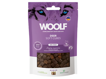Woolf Soft Cubes Hundegodbidder med Hjort