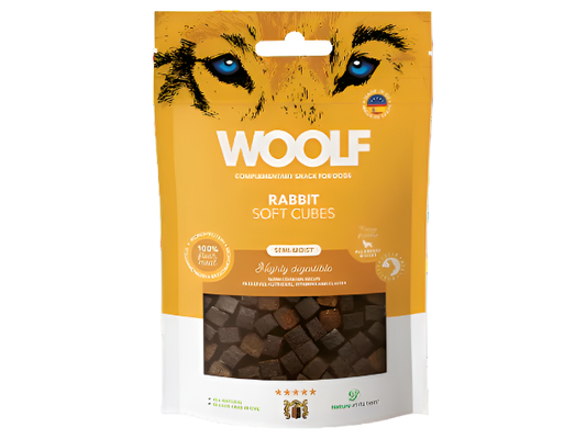 Woolf Soft Cubes Hundegodbidder med Kanin