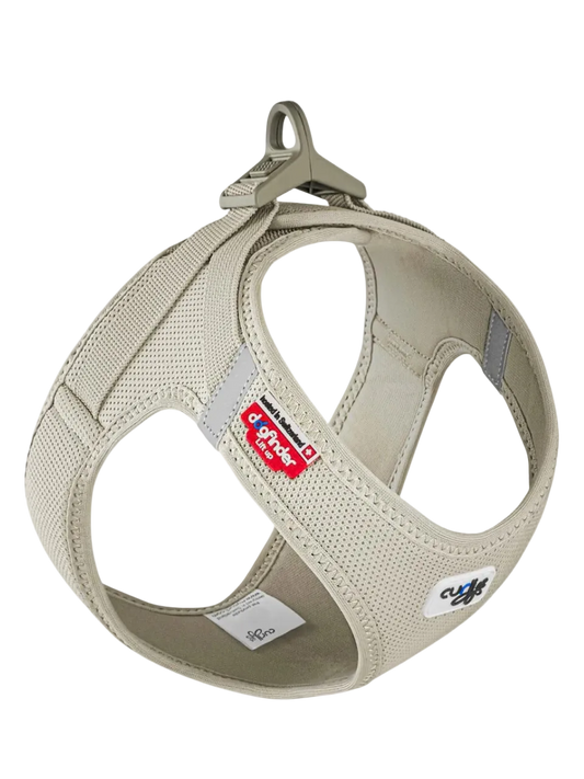 Curli Vest Sele Clasp Air-Mesh til Hunde – Beige