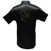 CBK grooming gown, Black satin model with bling
