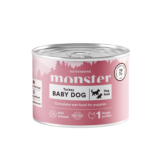 Monster Baby Dog Mousse Kalkun 190g
