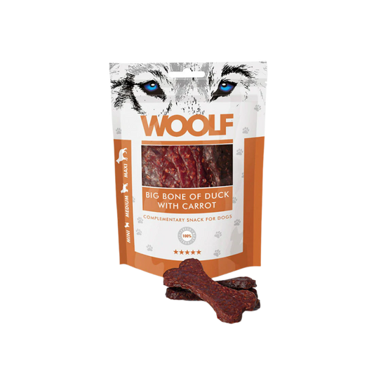 Woolf Big Bone Tyggeben med And & Gulerod til Hunde