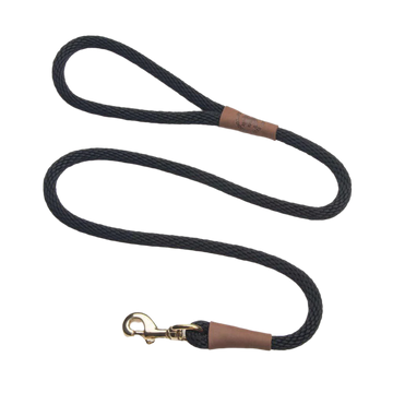 Mendota dog leash Black 1.8 meters long, 13 mm thick