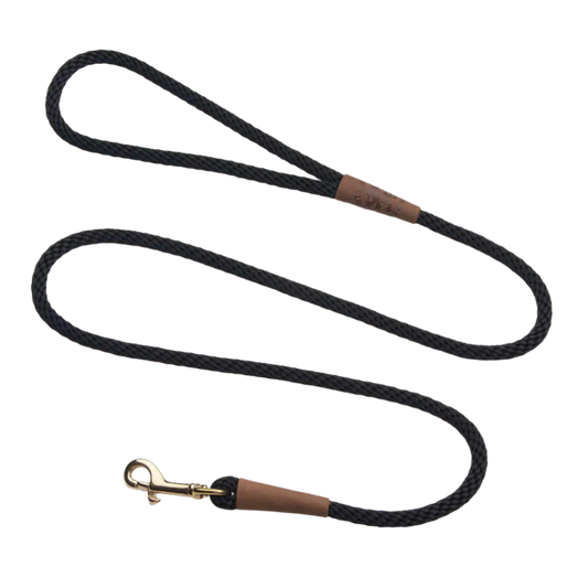 Mendota Hundeline Black 1,8m Lang & 9mm Tyk