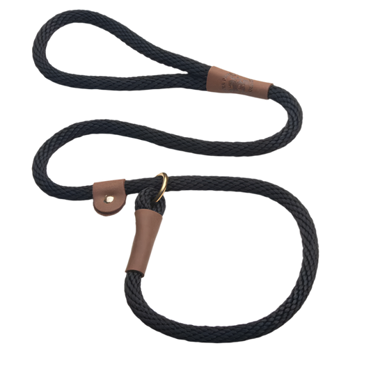 Mendota Retrieverline Black 1,8m Lang & 13mm Tyk