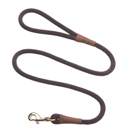 Mendota Hundeline Brown 1,8m Lang & 13mm Tyk