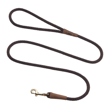 Mendota Hundeleine Braun 1,8 Meter lang, 9 mm dick