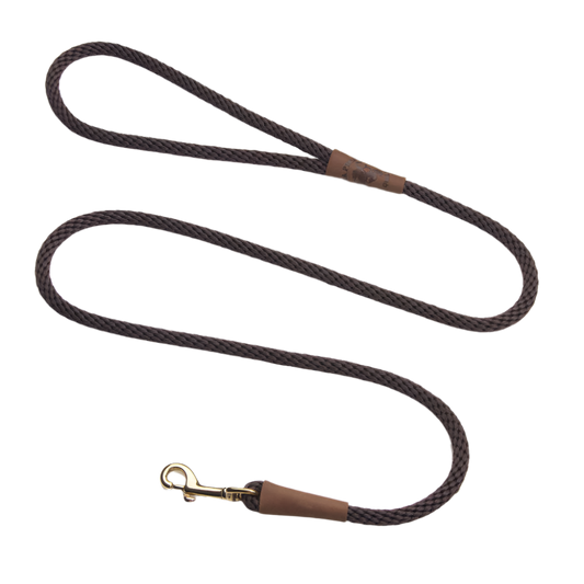 Mendota Hundeline Brown 1,8m Lang & 9mm Tyk