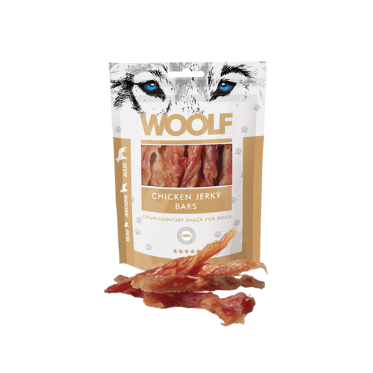 Woolf Jerky Bars Hundegodbidder med Kylling