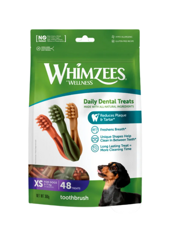Whimzees Tandbørste Vegetarisk Tyggeben til Hunde – Flere Varianter