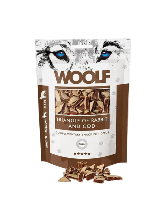 Woolf Triangle Hundegodbidder med Kanin & Torsk