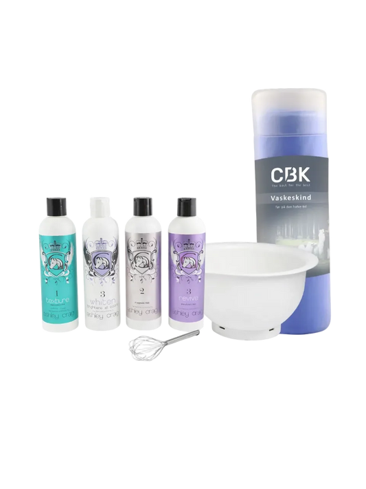 Ashley Craig Essentials Parfumefrit Starterkit til Hunde – 4 × 500 ml inkl. Skål & Piskeris