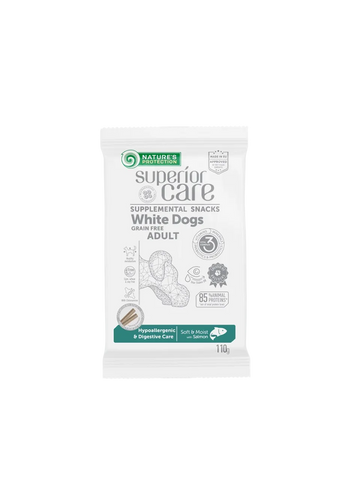 Nature's Protection White Dogs Hypoallergenic Dental Adult All Breed 150 grams, White Fish 