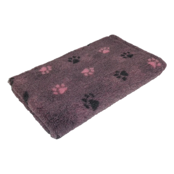 Non-slip Vetbed Purple with 2 Colored Paws 100 x 150 cm - 30 mm thick