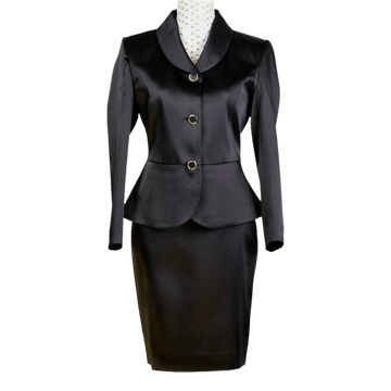 CBK Suits Marco Satin Nederdel Black