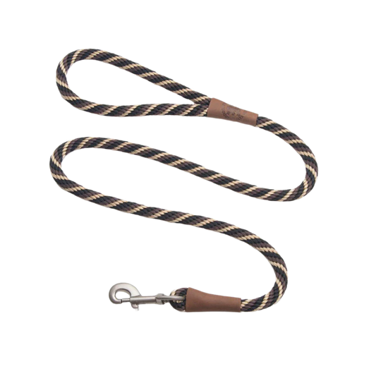 Mendota Hundeline Mocha 1,8m Lang & 13mm Tyk