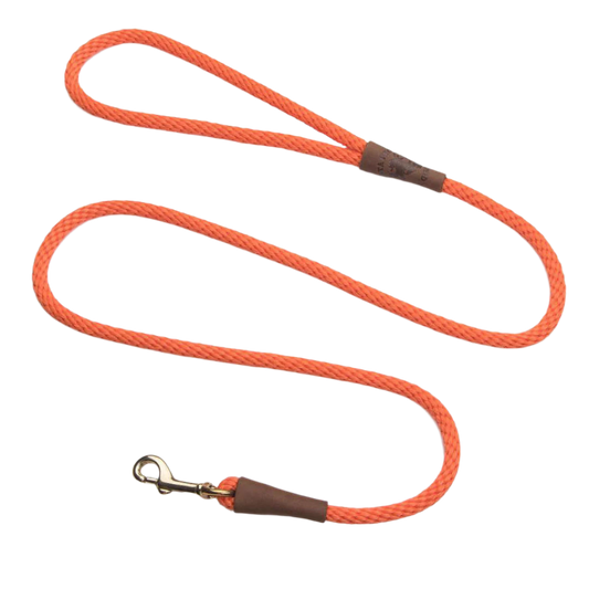 Mendota Hundeline Orange 1,8m Lang & 9mm Tyk