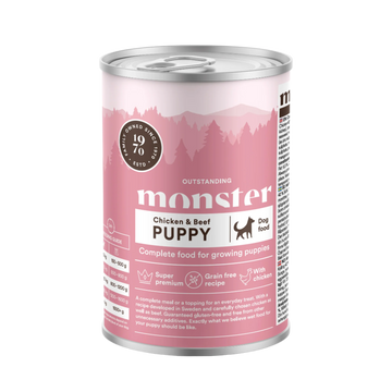 Monster Vådfoder Hvalp Kylling 400g