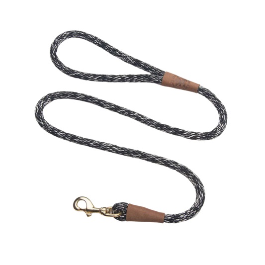 Mendota Hundeline Salt & Pepper 1,8m Lang & 13mm Tyk
