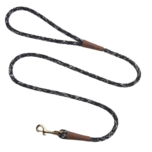 Mendota Hundeline Salt & Pepper 1,8m Lang & 9mm Tyk