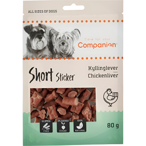 Companion Short Stick Hundegodbidder med Kyllingelever