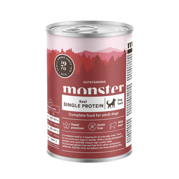 Monster wet food 400 grams Single Protein Beef