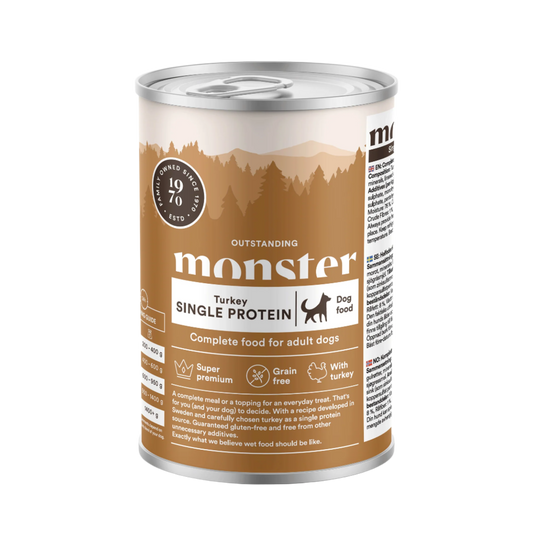 Monster Vådfoder Single Protein Kalkun 400g